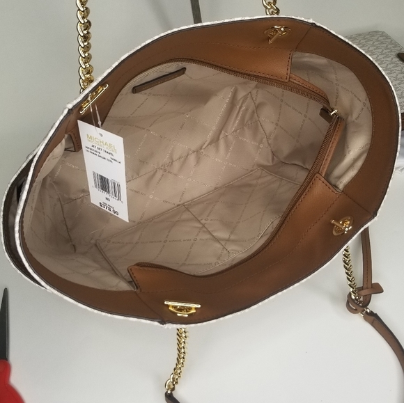 Sold Out Michael Kors 3 Set Matching Shoulder Bag Purse Tote Wallet Pom Designer - Picture 3 of 11